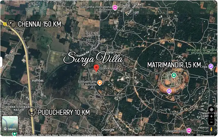 Map preview of Surya Villa location