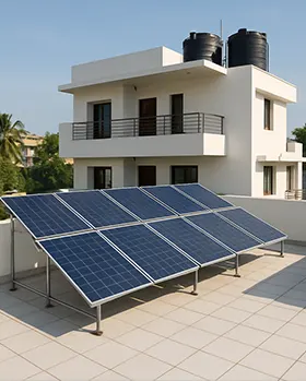 Guest house with solar panels